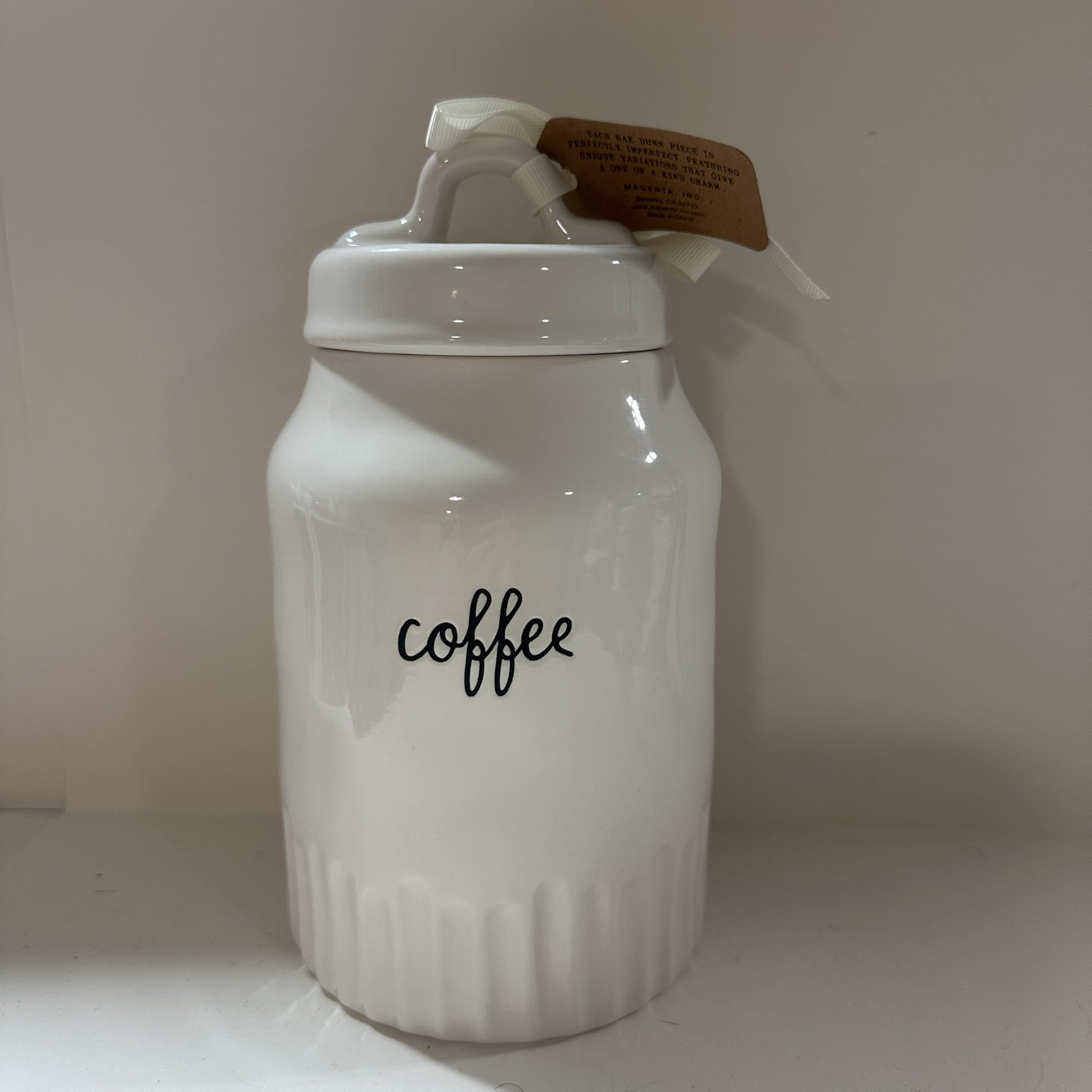 RAE DUNN  キャニスター Amazon.com: Rae Dunn COFFEE Cellar Canister - White - Ceramic